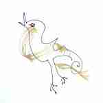 simple arty bird tattoo design