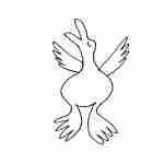 simple arty bird tattoo design