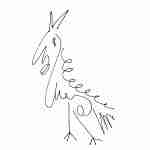 simple arty bird tattoo design