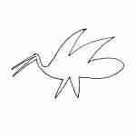 simple arty bird tattoo design