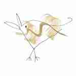 simple arty bird tattoo design