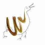 simple arty bird tattoo design
