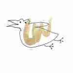 simple arty bird tattoo design