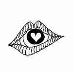 patchwork tattoo ideas, eye mouth