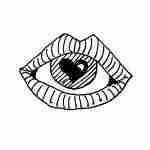 patchwork tattoo ideas, eye mouth
