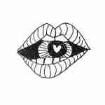 patchwork tattoo ideas, eye mouth