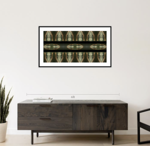 mock up of fine art print of wild swimming video art