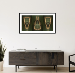 mock up of fine art print of wild swimming video art