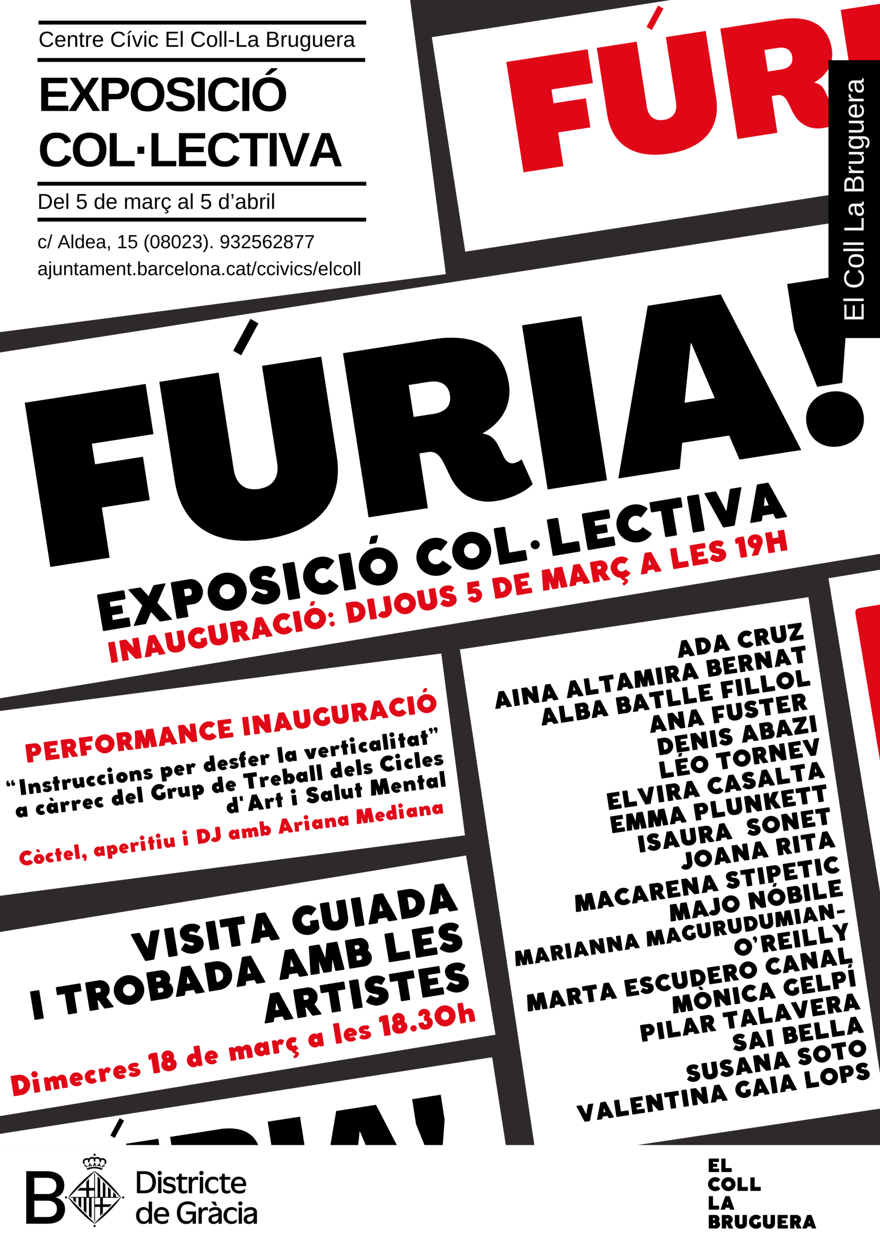 Exhibition invitation to see a group show about Fury