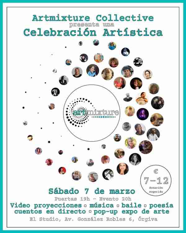 poster to advertise Artmixture collective performance in Orgiva