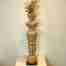 stoneware ceramic guardian sculpture with wheat