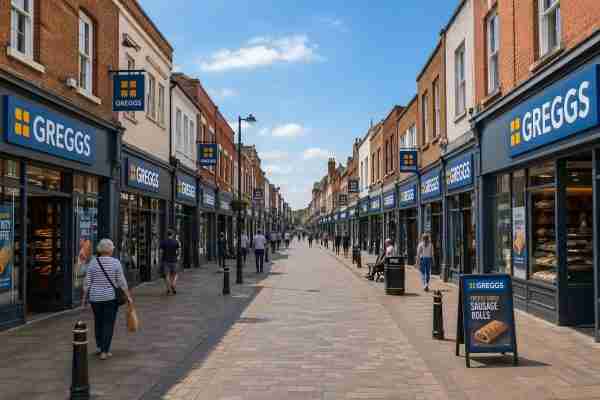 Greggs bakery identikit high street