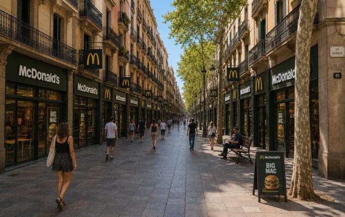 McDonalds Identikit high street, Barcelona