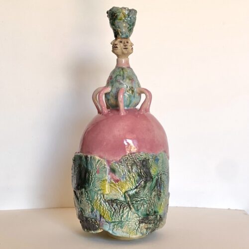 ceramic art object of a Mossy Queen
