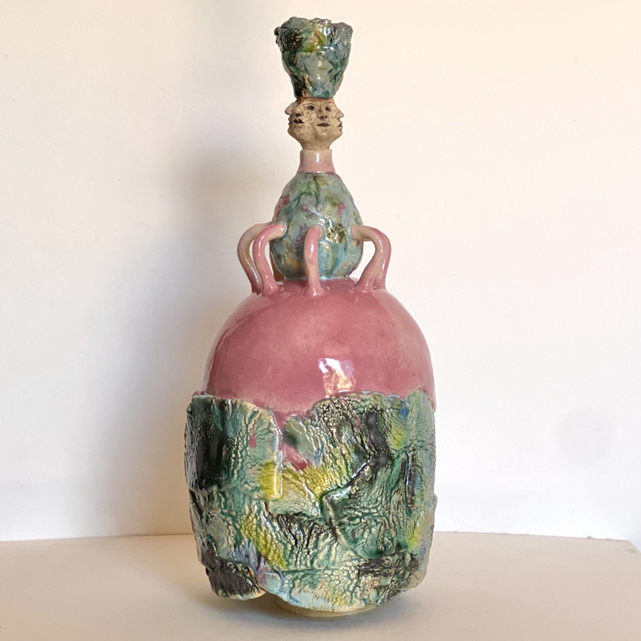 ceramic art object of a Mossy Queen