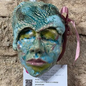 resting face – ceramic art by Emma Plunkett