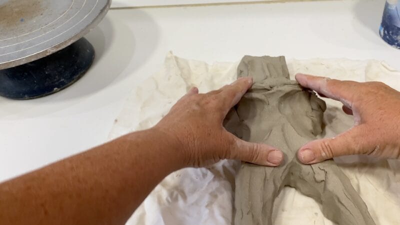 Making a clay sculpture. What it feels like to make art